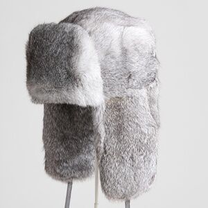 Overland Russe 100% Rabbit Fur Trapper Aviator Hat